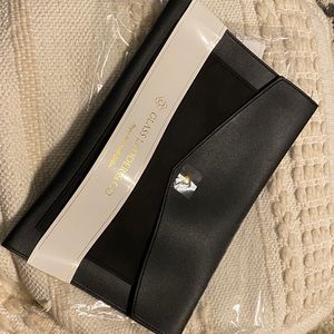 NEW Megan Portfolio Clutch by Glass Ladder & Co, Black Vegan Leather